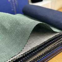 15CN1505 CANONICO(カノニコ) LINEN&21μ WOOL SUITING 緑 ヘリンボーン[生地] CANONICO(カノニコ) サブ画像