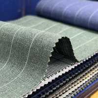 15CN1511 2025SS CANONICO カノニコ 21μ WOOL&LINEN TROPICAL 緑 ペンシルストライプ[生地] CANONICO(カノニコ) サブ画像