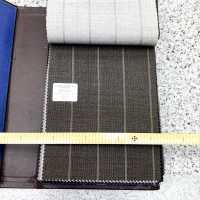 15CN1515 2025SS CANONICO カノニコ PURE WOOL TROPICAL SUITINGS 茶色 ペンシルストライプ[生地] CANONICO(カノニコ) サブ画像
