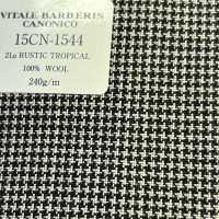 15CN1544 CANONIC カノニコ 21μ RUSTIC TROPICAL ハウンドトゥース 白黒[生地] CANONICO(カノニコ) サブ画像