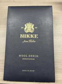 896S4311-38 NIKKE ニッケ WOOL DENIM ネイビー 無地 S140s[生地] ニッケ サブ画像
