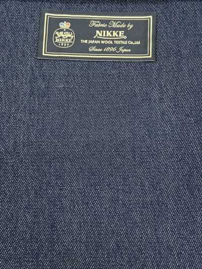 896S4311-38 NIKKE ニッケ WOOL DENIM ネイビー 無地 S140s