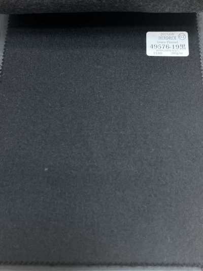 49576-19 26AW HERDREX 【Grace Flannel】 グレイスフランネル ブラック 無地