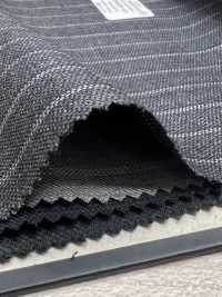 09406-40 25AW BEST SELECTION 【traditional fabric】トラディショナルファブリック 撥水ストレッチ グレー ストライプ[生地] 国島株式会社 サブ画像