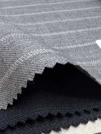 09407-47 25AW BEST SELECTION 【traditional fabric】トラディショナルファブリック 撥水ストレッチ ライトグレー ストライプ[生地] 国島株式会社 サブ画像