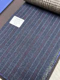55CN5522 CANONICO(カノニコ) 21μ MOULINE' SAXONY ネイビー オルタネイトストライプ[生地] CANONICO(カノニコ) サブ画像