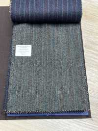 55CN5523 CANONICO(カノニコ) 21μ MOULINE' SAXONY グレー オルタネイトストライプ[生地] CANONICO(カノニコ) サブ画像