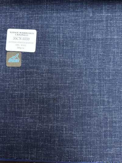 CANONICO(カノニコ) NATURAL STRETCH GRAFFITTI ブルー メランジ調