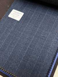 55CN5566 CANONICO(カノニコ) TRADITIONAL WORSTED 21μ ネイビー オルタネイトストライプ[生地] CANONICO(カノニコ) サブ画像