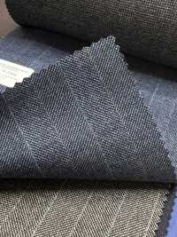 55CN5566 CANONICO(カノニコ) TRADITIONAL WORSTED 21μ ネイビー オルタネイトストライプ[生地] CANONICO(カノニコ) サブ画像