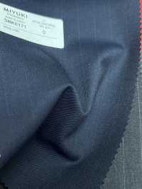 5MK0171 MIYUKI EVER WOOL（ミユキ・エバーウール） ストライプ ネイビー[生地] 御幸毛織(ミユキ) サブ画像