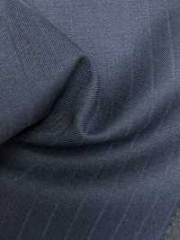 5MK0215 MIYUKI EVER WOOL（ミユキ・エバーウール） シャドーストライプ ネイビー[生地] 御幸毛織(ミユキ) サブ画像