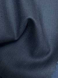 5ML0262 MIYUKI EVER WOOL（ミユキ・エバーウール） ヘリンボーン ダークネイビー[生地] 御幸毛織(ミユキ) サブ画像