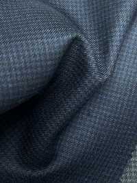 5ML0391 MIYUKI EVER WOOL（ミユキ・エバーウール） ハウンドトゥース ネイビー[生地] 御幸毛織(ミユキ) サブ画像
