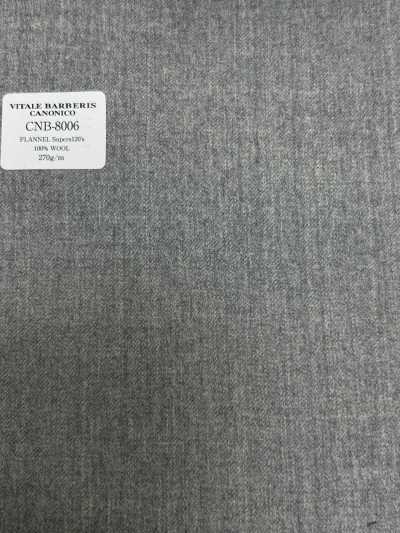 CNB8006 CANONICO(カノニコ) 定番 FLANNEL Super120's ライトグレー 無地