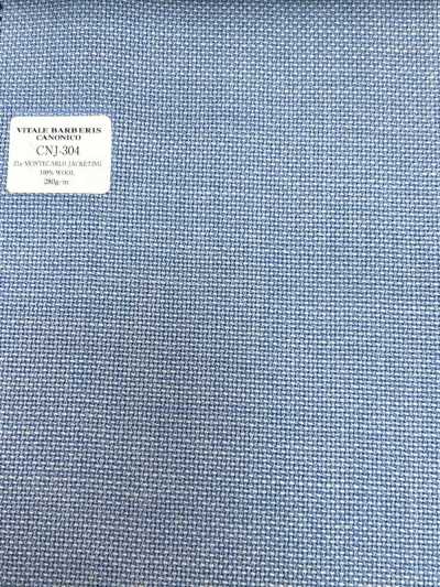 CNJ304 CANONICO(カノニコ) 定番 21μMONTECARLO JACKETING ホップサック ブルー 無地