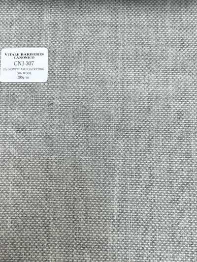 CNJ307 CANONICO(カノニコ) 定番 21μMONTECARLO JACKETING ホップサック ライトグレー 無地