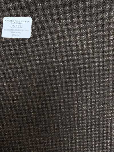 CNJ311 CANONICO(カノニコ) 定番 21μMONTECARLO JACKETING ホップサック ブラウン 無地