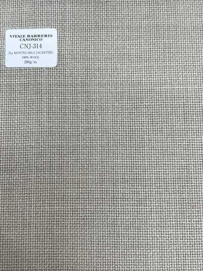 CNJ314 CANONICO(カノニコ) 定番 21μMONTECARLO JACKETING ホップサック ライトベージュ 無地