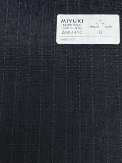 2MK4410 26SS 御幸生地 MIYUKI エッセンシャルズ ESSENTIALS ACTIVA 紺 ストライプ