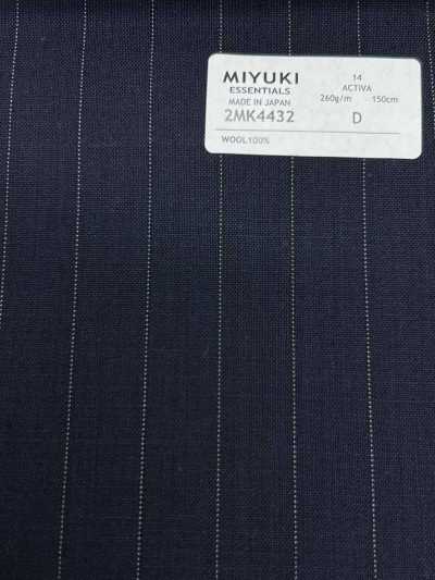 2MK4432 26SS 御幸生地 MIYUKI エッセンシャルズ ESSENTIALS ACTIVA 紺 ストライプ