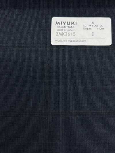 2MK3615 26SS 御幸生地 MIYUKI エッセンシャルズ ESSENTIALS ACTIVA ACTIVA COOLTEC 紺 チェック