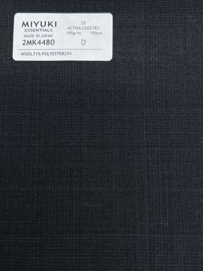 2MK4480 26SS 御幸生地 MIYUKI エッセンシャルズ ESSENTIALS ACTIVA ACTIVA COOLTEC 紺 チェック