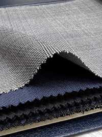 M02053-9 KUNISHIMA1850 Exclusive line【Extrafine Wool 140’s】白黒 グレンチェック[生地] 国島株式会社 サブ画像