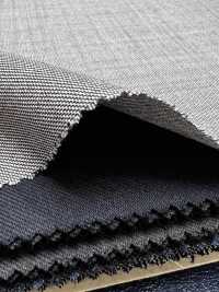 M02054-9 KUNISHIMA1850 Exclusive line【Extrafine Wool 140’s】白黒 シャークスキン[生地] 国島株式会社 サブ画像