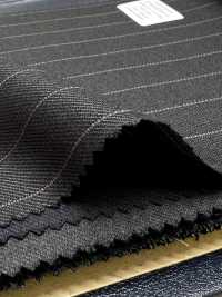 M02059-4 KUNISHIMA1850 Exclusive line 【Superfine Worsted】グレー ペンシルストライプ[生地] 国島株式会社 サブ画像