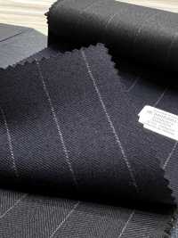 M02061-2 KUNISHIMA1850 Exclusive line 【Superfine Worsted】紺 チョークストライプ[生地] 国島株式会社 サブ画像