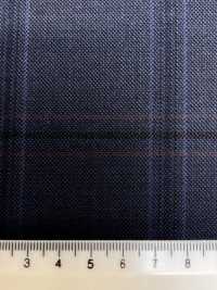 M02063-3 KUNISHIMA1850 Exclusive line 【Superfine Worsted】ブルー チェック[生地] 国島株式会社 サブ画像