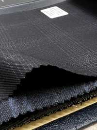 M02064-2 KUNISHIMA1850 Exclusive line 【Superfine Worsted】紺 杢チェック[生地] 国島株式会社 サブ画像