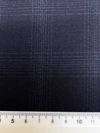M02064-2 KUNISHIMA1850 Exclusive line 【Superfine Worsted】紺 杢チェック[生地] 国島株式会社 サブ画像