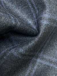 M02065-3 KUNISHIMA1850 Exclusive line 【Superfine Worsted】ブルー 杢チェック[生地] 国島株式会社 サブ画像
