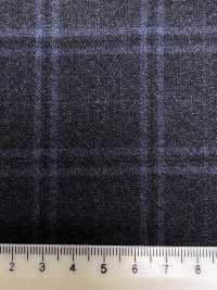 M02065-3 KUNISHIMA1850 Exclusive line 【Superfine Worsted】ブルー 杢チェック[生地] 国島株式会社 サブ画像