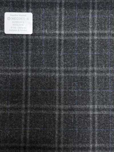 M02065-4 KUNISHIMA1850 Exclusive line 【Superfine Worsted】グレー 杢チェック