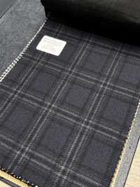 M02045-3 KUNISHIMA1850 Exclusive line 【SOMO CASHMERE 100%】 紺 3Dチェック[生地] 国島株式会社 サブ画像