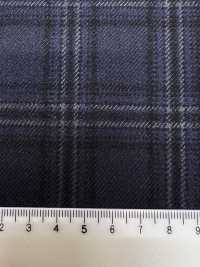 M02045-3 KUNISHIMA1850 Exclusive line 【SOMO CASHMERE 100%】 紺 3Dチェック[生地] 国島株式会社 サブ画像