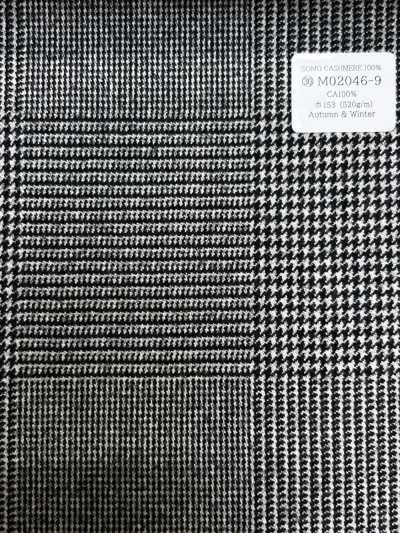 M02046-9 KUNISHIMA1850 Exclusive line 【SOMO CASHMERE 100%】 白黒ビックチェック