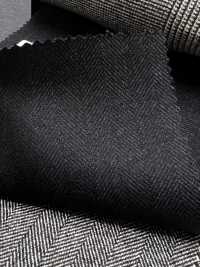 M02047-2 KUNISHIMA1850 Exclusive line 【SOMO CASHMERE 100%】 紺 ヘリンボーン[生地] 国島株式会社 サブ画像