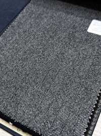 M02047-5 KUNISHIMA1850 Exclusive line 【SOMO CASHMERE 100%】グレー ヘリンボーン[生地] 国島株式会社 サブ画像