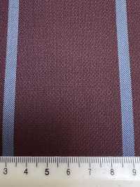 SK3523-DR 定番  国産 シルクウールストレッチ ストライプ ダークレッド[生地] 細井商事株式会社 サブ画像