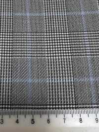 SK3532-GY 定番  国産 シルクウールストレッチ チェック グレー[生地] 細井商事株式会社 サブ画像