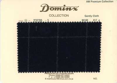 23720-1 定番 GentlyCloth ウール100% DOMINX(ドミンクス) プレミアムコレクション 黒