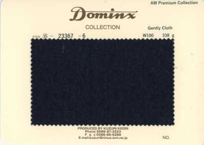 23367-6 定番 GentlyCloth ウール100% DOMINX(ドミンクス) プレミアムコレクション 紺