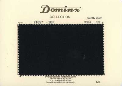 21657-1BK 定番 Gently　Cloth ウール100% DOMINX(ドミンクス) プレミアムコレクション 黒