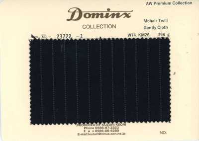 23722-1 定番 Mohair Twill Gently Cloth  DOMINX(ドミンクス) プレミアムコレクション 黒