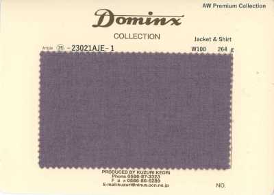 23021AJE-1 定番 Jacket & shirt  ウール100% DOMINX(ドミンクス) プレミアムコレクション 紫[生地] 葛利毛織(DOMINX) サブ画像