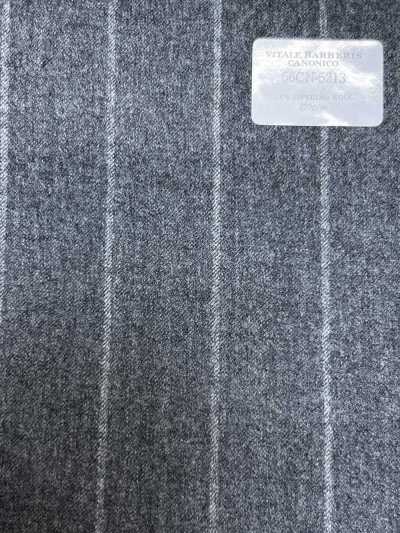 56CN5213 CANONICO(カノニコ) FLANNEL CLASSICS ライトグレー ストライプ
